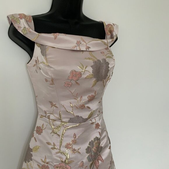 Lipsy womens dress New with tags party cocktails wedding pink gold jacquard shor - Picture 4 of 16
